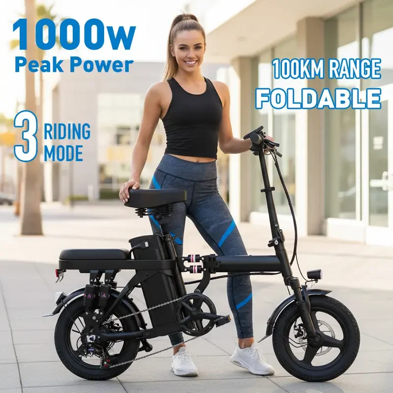 VoltRide folding e-bike with 1000W peak power